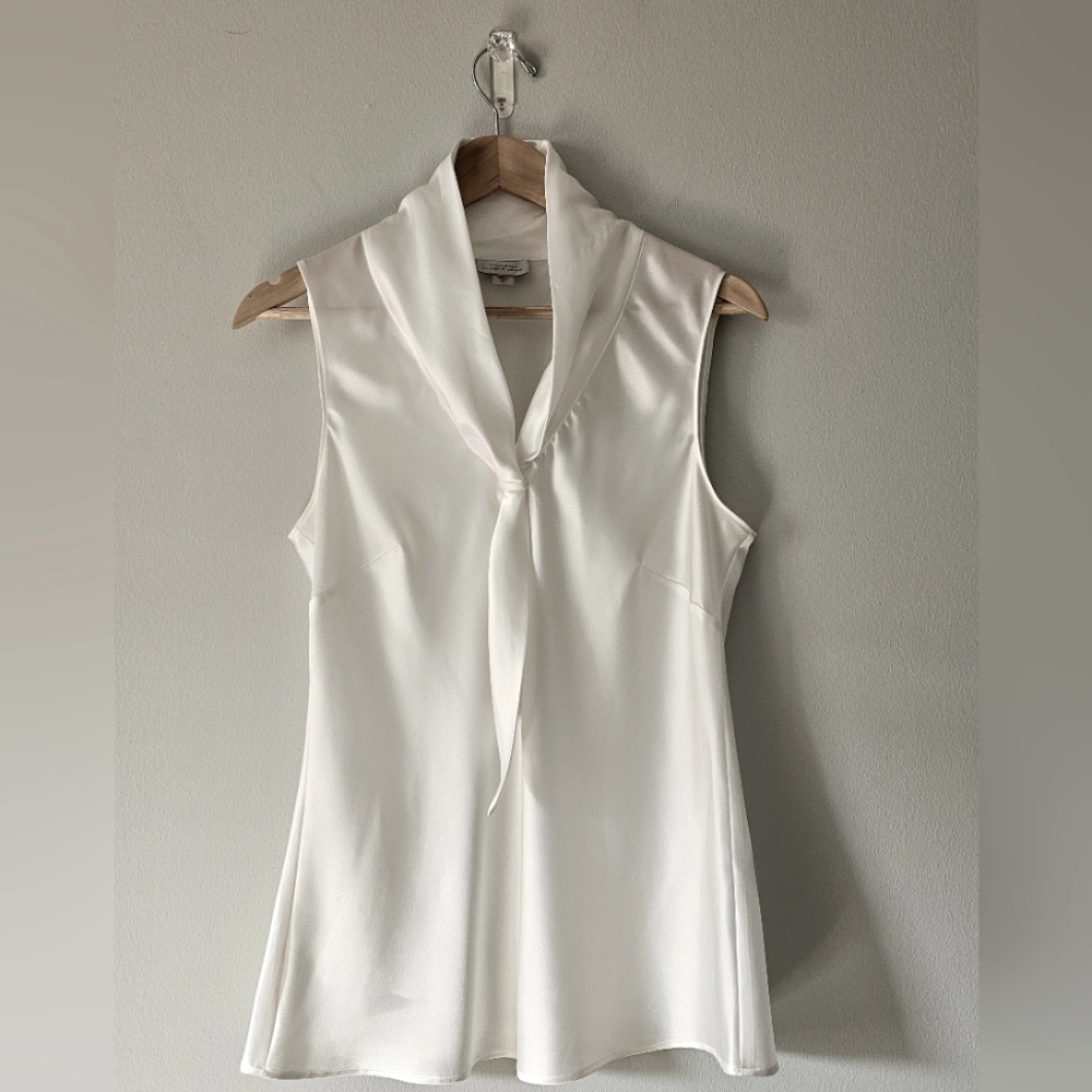 Sleeveless White Blouse (size M)